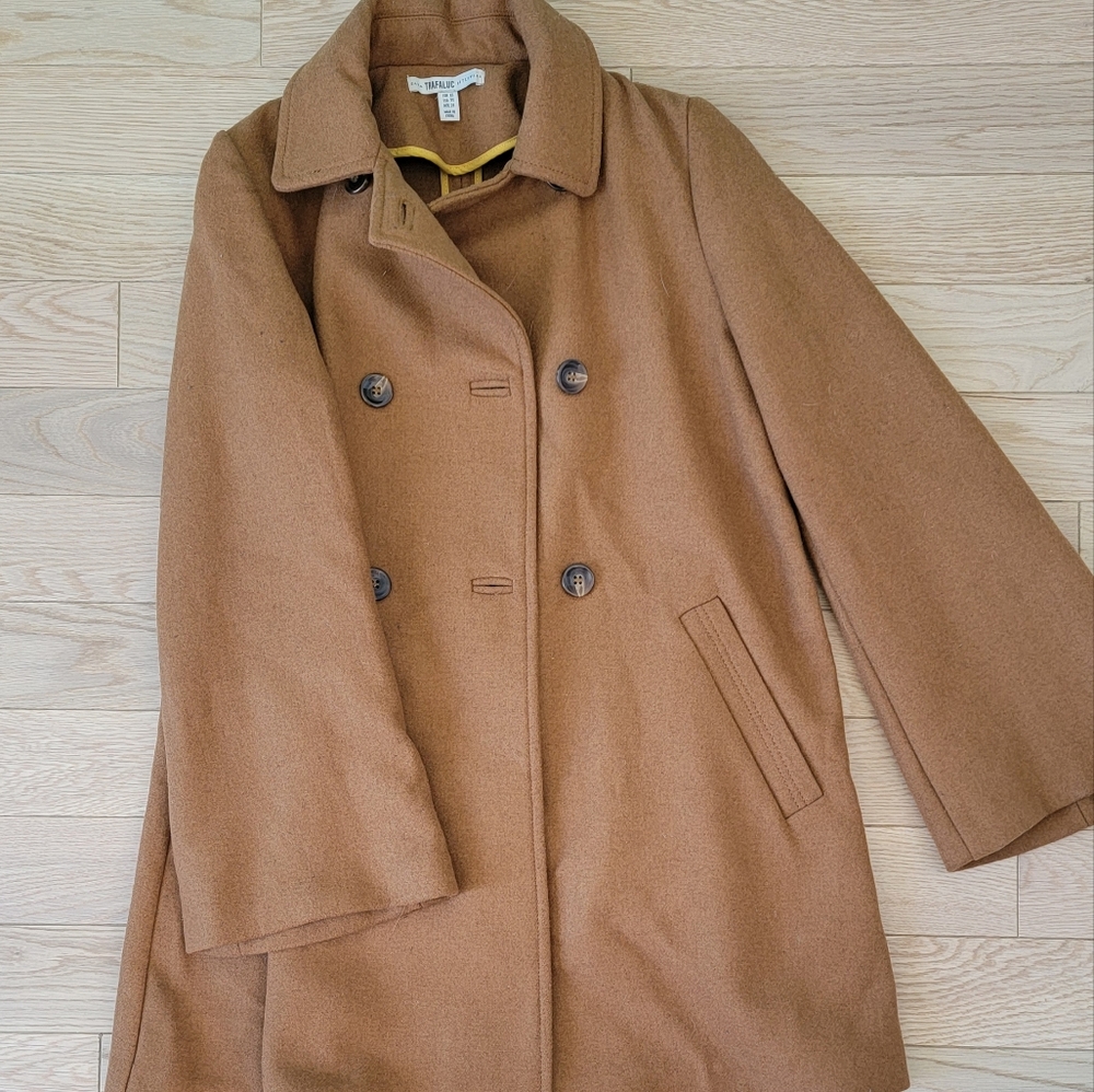 Wool jacket with bell sleeves